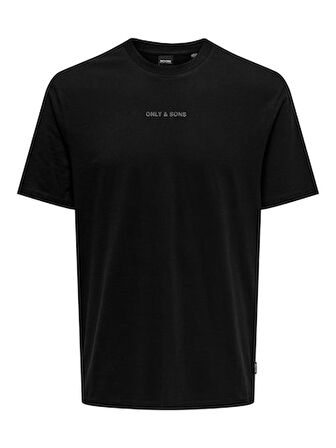 Only & Sons Onslevı Lıfe Reg Text Ss Tee Noos Erkek T-Shirt 22028147 Black