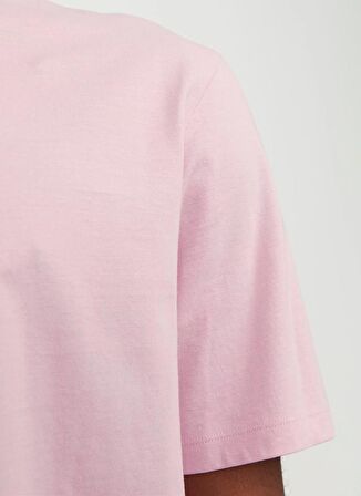 Jack & Jones Yuvarlak Yaka Pembe Erkek T-Shirt JJEORGANIC BASIC TEE SS O-NECK NOOS