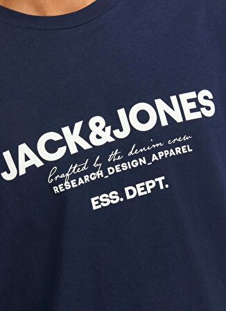 Jack & Jones Bisiklet Yaka Lacivert Erkek T-Shirt JJGALE TEE SS O-NECK LN