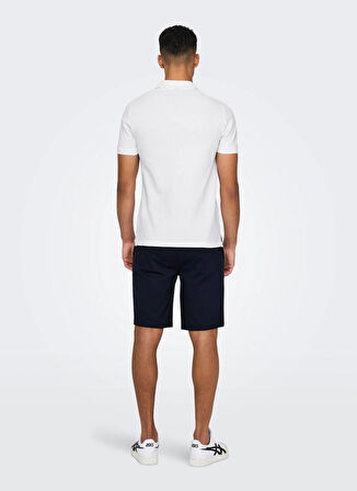 Only & Sons Düz Beyaz Erkek Polo T-Shirt ONSTRAY SLIM SS POLO