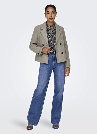 Only Açık Kahve Kadın Kaban ONLFREJA LIFE SHORT DB JACKET OTW N