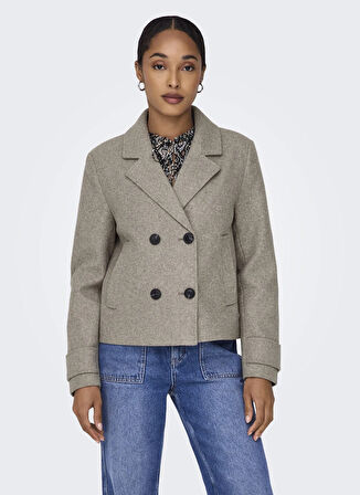 Only Açık Kahve Kadın Kaban ONLFREJA LIFE SHORT DB JACKET OTW N