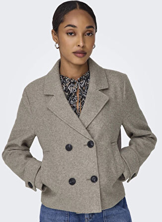 Only Açık Kahve Kadın Kaban ONLFREJA LIFE SHORT DB JACKET OTW N