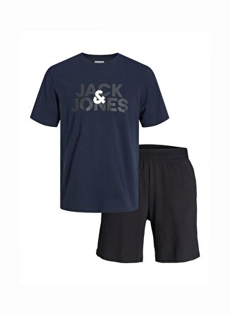 Jack & Jones Baskılı Lacivert Erkek Çocuk T-Shirt JACULA SS TEE AND SHORTS SET JNR