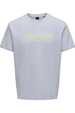 ONLY & SONS ONSMAX LIFE LOGO SS TEE 22029434 MAVİ