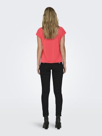 Only ONLFREE LIFE S/S MODAL STITCH TOP JRS Mercan Kadın T-Shirt 15285624