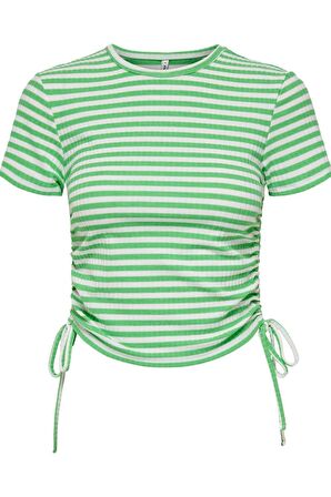 ONLY ONLWENDY S/S RUCHING TOP JRS 15284982 YEŞİL