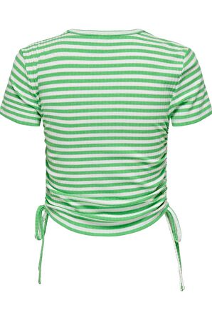 ONLY ONLWENDY S/S RUCHING TOP JRS 15284982 YEŞİL
