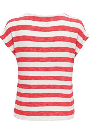 ONLY ONLLIRA LIFE S/S V-NECK TOP JRS NOOS 15252103 GÜL RENGİ