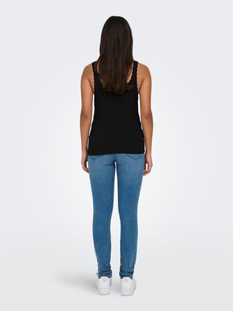 ONLGEMMA SL U-NECK KNT NOOS Kadın Siyah Kazak - 15314659
