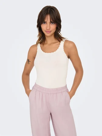 ONLGEMMA SL U-NECK KNT NOOS Kadın Beyaz Kazak - 15314659