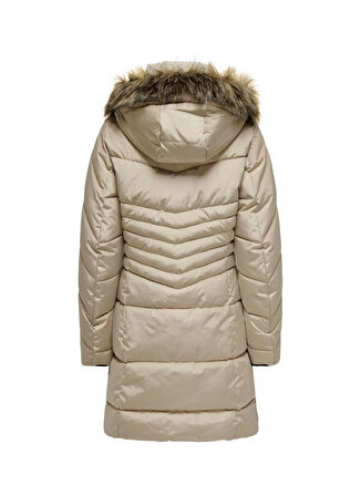 Only Açık Kahve Kadın Kaban ONLNORA PUFFER COAT LIFE CC OTW