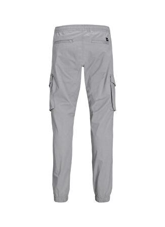 Jack & Jones Lastikli Paça Gri Erkek Kargo Pantolon JPSTKANE JJNOAH CUFFED CARGO NOOS