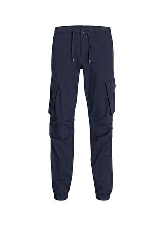 Jack & Jones Normal Bel Normal Paça Lacivert Erkek Pantolon JPSTKANE JJNOAH CUFFED CARGO NOOS