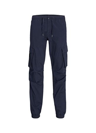 Jack & Jones Normal Bel Normal Paça Lacivert Erkek Pantolon JPSTKANE JJNOAH CUFFED CARGO NOOS