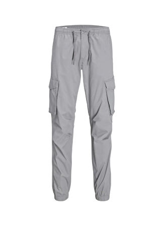 Jack & Jones Normal Bel Normal Paça Gri Erkek Pantolon JPSTKANE JJNOAH CUFFED CARGO NOOS