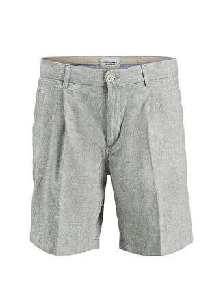 Jack & Jones Haki Erkek Tapered Fit Chino Şort JPSTACE JJCAIRO LINEN BLEND