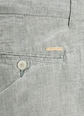 Jack & Jones Haki Erkek Tapered Fit Chino Şort JPSTACE JJCAIRO LINEN BLEND