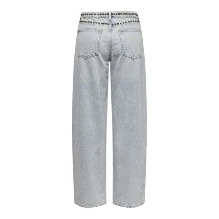 Only Onlcollette Lw Lo Str Stud Kadın Jean Pantolon