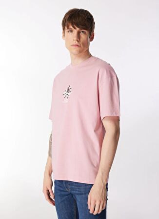 Jack & Jones Yuvarlak Yaka Pembe Erkek T-Shirt JOREASTER ACTIVITY TEE SS CREW NECK