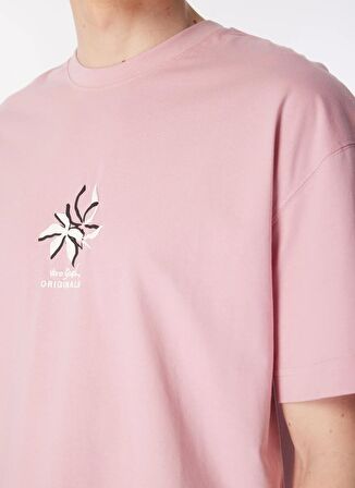 Jack & Jones Yuvarlak Yaka Pembe Erkek T-Shirt JOREASTER ACTIVITY TEE SS CREW NECK