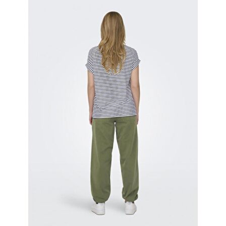 Only Onlmoster Stripe S/S O-Neck Top Jrs Noos Kadın T-shirt