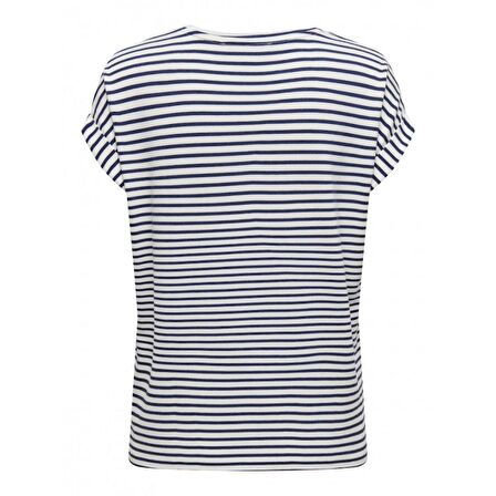 Only Onlmoster Stripe S/S O-Neck Top Jrs Noos Kadın T-shirt