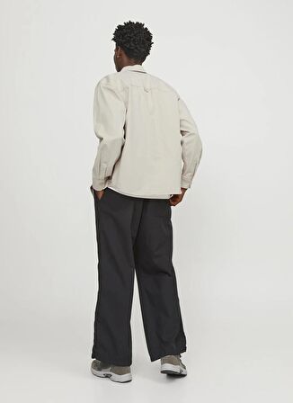 Jack & Jones Relaxed Krem Erkek Gömlek JCOCOLLECTIVE ZAC OVERSHIRT LS SN