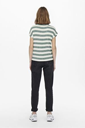 ONLY ONLLIRA LIFE S/S V-NECK TOP JRS NOOS 15252103 YEŞİL