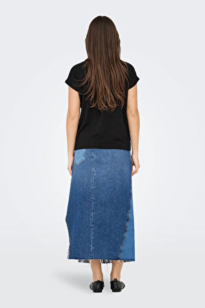 Only Kadın Onlclaudıa Bisiklet Yaka Kısa Kollu T-Shirt 15318422 Siyah