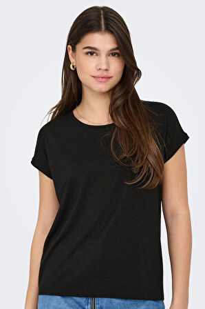 Only Kadın Onlclaudıa Bisiklet Yaka Kısa Kollu T-Shirt 15318422 Siyah
