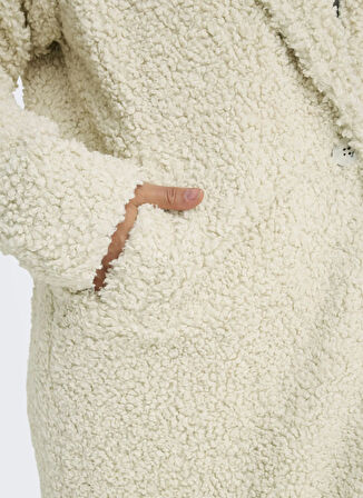 Only Krem Kadın Kaban ONLCATALINA SHAGGY COAT CS OTW