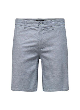 Only & Sons Mavi - Gri Erkek Kargo Şort ONSMARK 0011 COTTON LINEN SHORTS NO