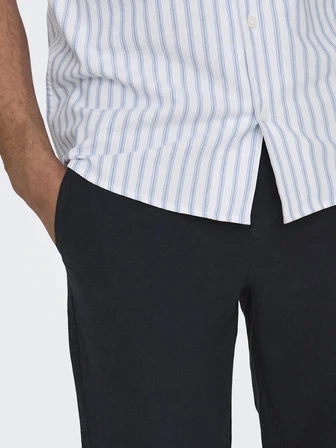 ONSSINUS LOOSE 0007 COT LIN PANT NOOS Erkek Mavi Pantolon - 22028267