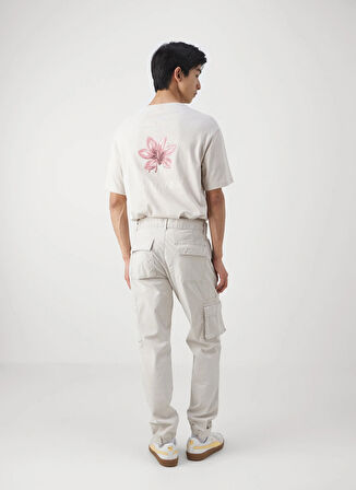 Only & Sons Lastikli Paça Beyaz Erkek Kargo Pantolon ONSCAM PAW CARGO CUFF RIBSTOP 0147