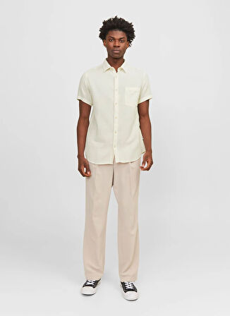 Jack & Jones Rahat Beyaz Erkek Gömlek JORTAMPA DOBBY SHIRT SS