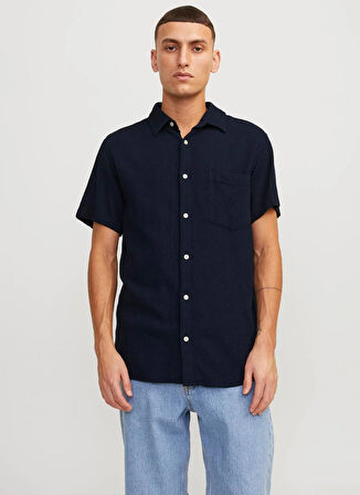 Jack & Jones Rahat Mavi Erkek Gömlek JORTAMPA DOBBY SHIRT SS