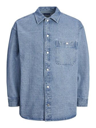 Jack Jones Santorını Denım Overshırt Erkek Jean Ceket 12250602