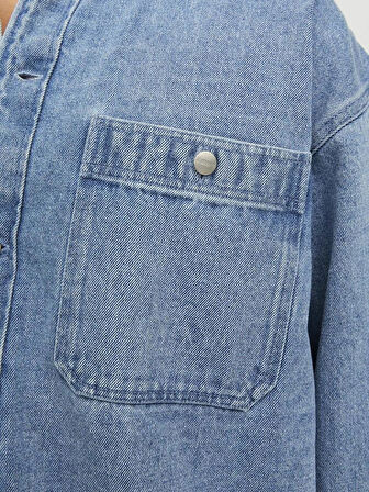 Jack Jones Santorını Denım Overshırt Erkek Jean Ceket 12250602