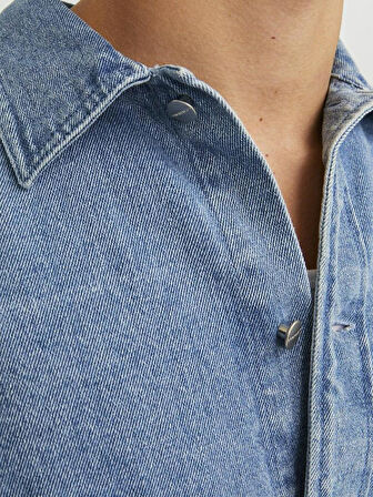 Jack Jones Santorını Denım Overshırt Erkek Jean Ceket 12250602