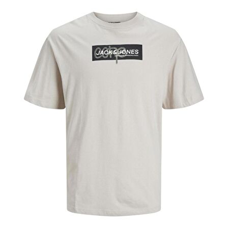 Jack & Jones 12253477 Jcoaop Print Tee Ss Crew Neck Bej