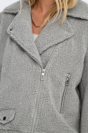 Only Kadın Dik Yaka Kürk Ceket - 15322441