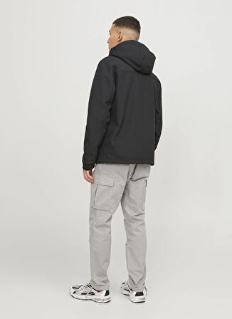 Jack & Jones Siyah Erkek Mont JCOPRIME EMBROIDERY SOFTSHELL