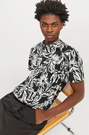 JORLAFAYETTE AOP TEE SS CREW NECK LN 