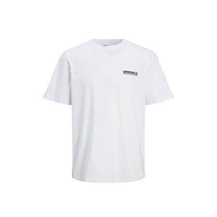 JJ Jorrecıpe Erkek T-Shirt 12254174-Bright White Beyaz