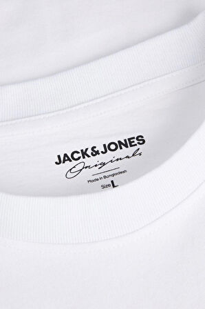 Jack & Jones Jorsantorini Erkek Beyaz T-Shirt 12251774-BrightWhite