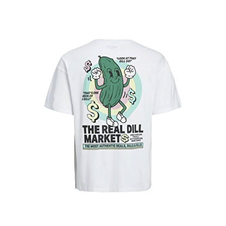 Jack & Jones Jortoast Tee Ss Crew Neck Erkek T-Shirt 12254168-Bright White