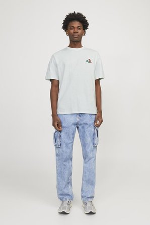 JACK&JONES JORDECAL TEE SS CREW NECK TG LN12254175 A.GRİ