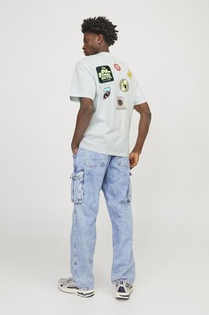 JACK&JONES JORDECAL TEE SS CREW NECK TG LN12254175 A.GRİ