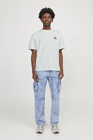 JACK&JONES JORDECAL TEE SS CREW NECK TG LN12254175 A.GRİ